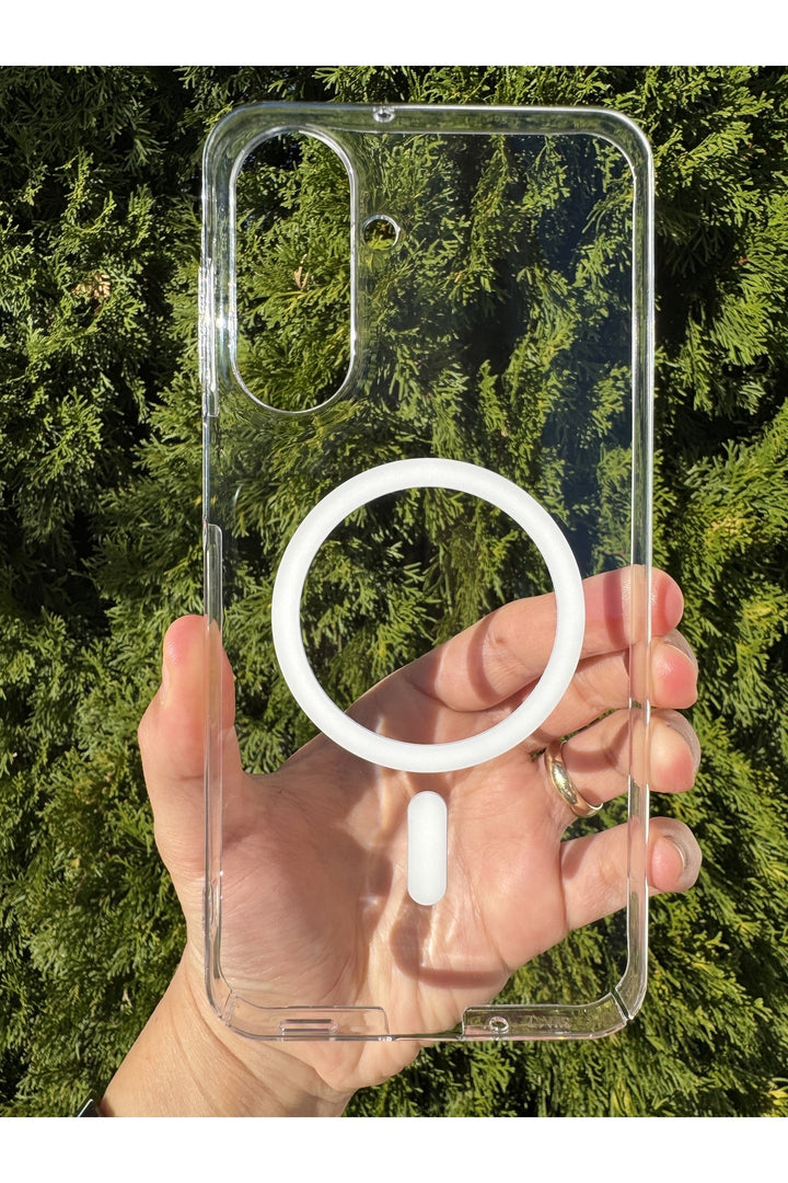 Samsung Galaxy A54 Uyumlu Kılıf İnce Sert Sararmaz Magsafe Kamera Kenarı Koruyucu Dayanıklı Kapak