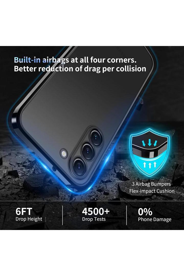 Samsung Galaxy A25 Uyumlu Kılıf Kenarları Renkli Kamera Korumalı Dayanıklı Şeffaf Silikon Kapak
