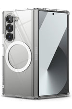 Load image into Gallery viewer, Samsung Galaxy Z Fold 6 Uyumlu Kılıf Kamera Çıkıntılı Şeffaf Magsafe Kablosuz Şarj Destekli Kapak
