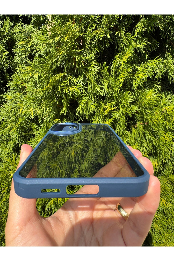 Samsung Galaxy S24 Fe Uyumlu Kılıf Siyah Transparan Şeffaf Kamera Çevresi Metal Koruyucu Silikon