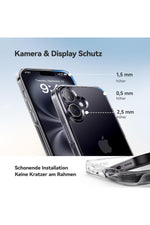 Load image into Gallery viewer, iPhone 16 Plus Uyumlu Kamera Çıkıntlı Korumalı Darbe Önleyici Şeffaf Esnek Renksiz Silikon Kapak
