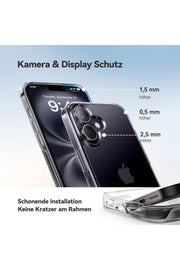 iPhone 16 Plus Uyumlu Kamera Çıkıntlı Korumalı Darbe Önleyici Şeffaf Esnek Renksiz Silikon Kapak