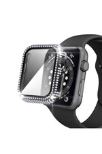 Load image into Gallery viewer, Apple Watch 40mm/Se 40mm Uyumlu Kılıf Ekran ve Kasa Koruyucu Parlak Büyük Taşlı Watch Kasa Koruma
