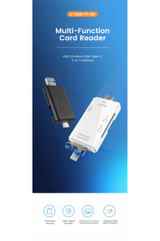 iPad/Macbook/iPhone 15/16/Plus/17 Pro Max Uyumlu Type-C To USB/Micro SD Card Reader Okuyucu Çevirici