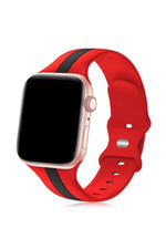 Load image into Gallery viewer, Apple Watch 9 8 7 6 5 4 3 Se 38mm/40mm/41mm Uyumlu Kordon Ayarlanabilir Renkli Çizgili Silikon
