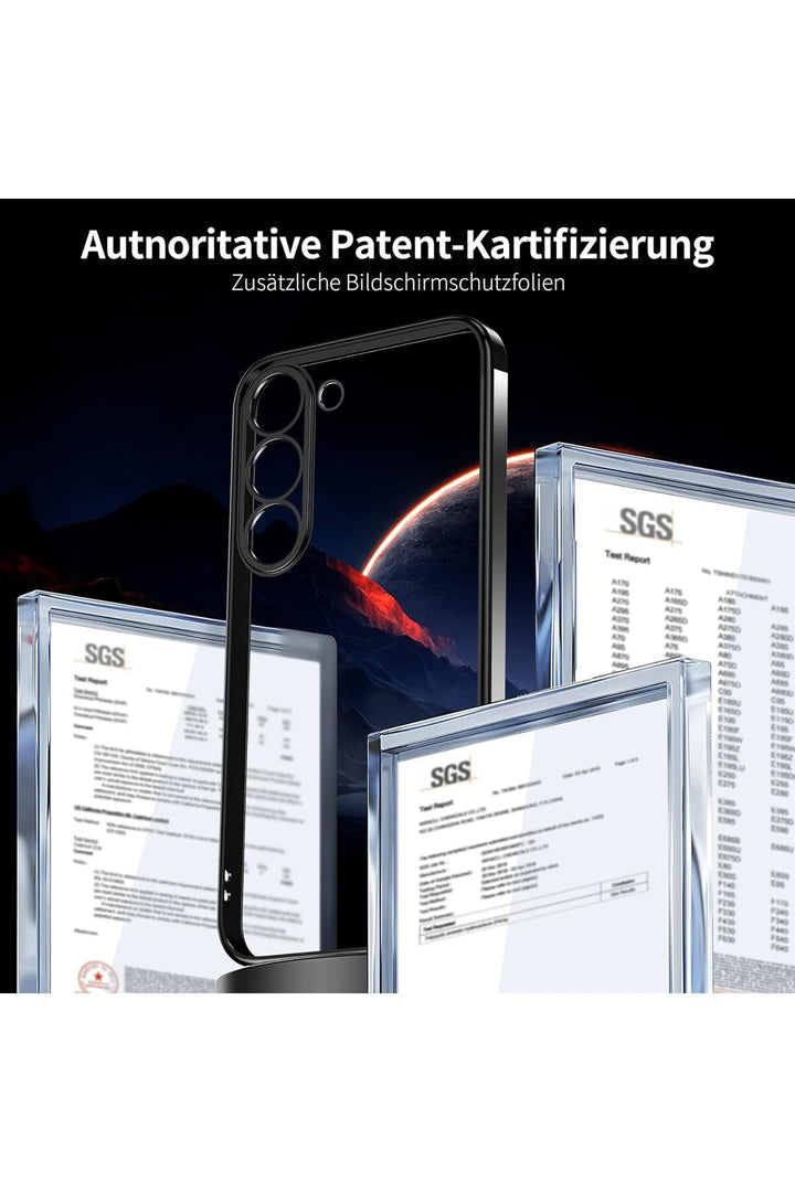 Samsung Galaxy S23 Uyumlu Kılıf Kenarları Renkli Kamera Korumalı Dayanıklı Şeffaf Silikon Kapak