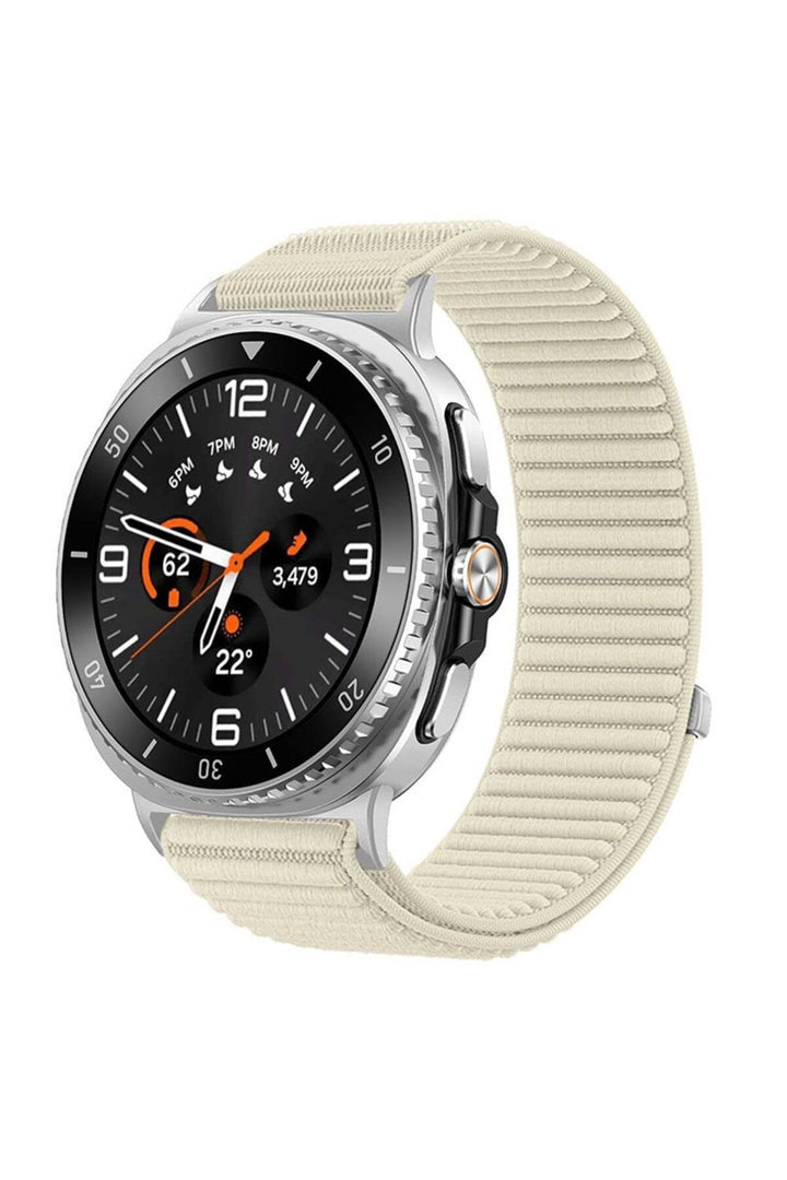 Samsung Galaxy Watch 8 40mm/44mm/Classic 46mm Uyumlu Sport Kumaş Ayarlanabilir Cırt Cırtlı Kordon