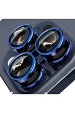 Load image into Gallery viewer, İphone 15 Pro/iphone 15 Pro Max Uyumlu Kamera Lens Koruyucu Dayanıklı Renkli Metal Temperli Cam
