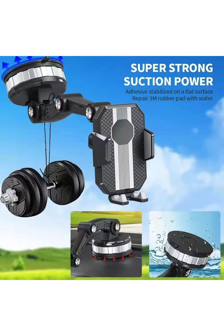 Araç içi Telefon Tutucu Ayarlanabilir Uzayabilen 360 Dönebilen Vantuzlu Cam ve Torpido için Uygun