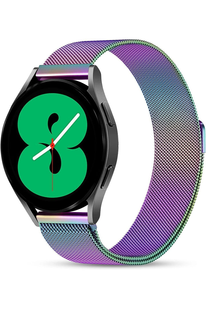 Huawei Watch GT/GT2E/GT2/GT2 Pro/GT3/GT3 Pro/GT4 46mm Uyumlu Kordon Mıknatıslı Parlak İnce Metal