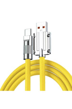 Load image into Gallery viewer, USB To Type-C 120W 6A Turbo Hızlı Şarj ve Data Kablosu Samsung Xiaomi Android Uyumlu Esnek Kopmaz
