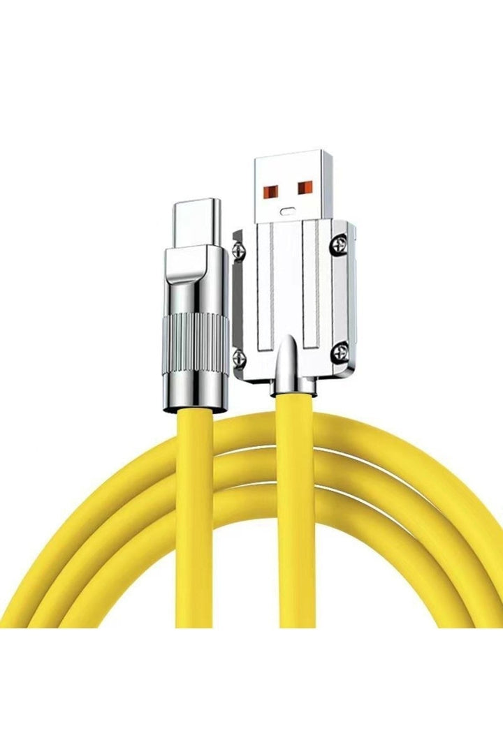 USB To Type-C 120W 6A Turbo Hızlı Şarj ve Data Kablosu Samsung Xiaomi Android Uyumlu Esnek Kopmaz