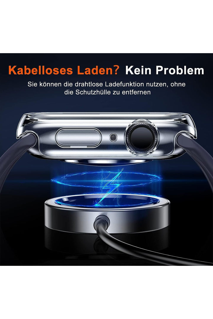 Apple Watch 1 2 3 38mm Uyumlu Kılıf Ekran ve Kasa Koruyucu Şeffaf Parlak Watch Kasa 360 Koruma