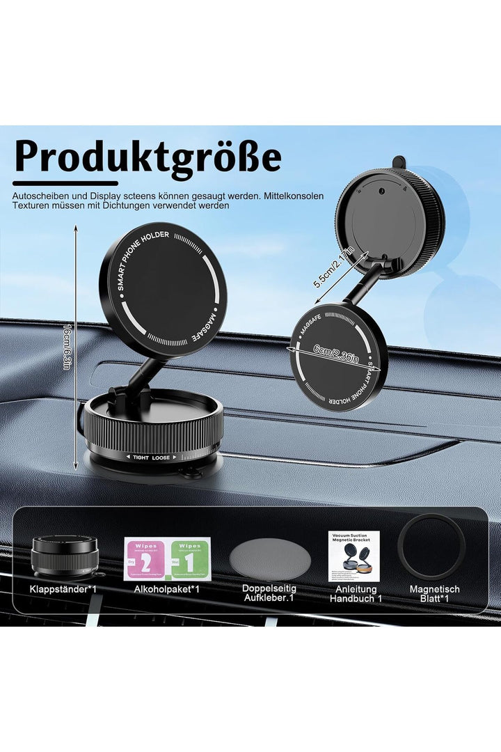 Yüksek Kalite iPhone Uyumlu Magsafe Araç İçi Telefon Tutucu Ayarlanabilir Vakumlu Güçlü Mıknatıslı