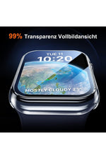 Load image into Gallery viewer, Apple Watch 8 7 45mm Uyumlu Kılıf Ekran ve Kasa Koruyucu Şeffaf Parlak Watch Kasa 360 Koruma
