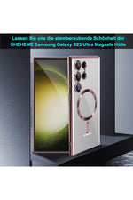 Load image into Gallery viewer, Samsung Galaxy S22 Uyumlu Kılıf 3D Kamera Lens Korumalı Magsafe Kenarı Renkli Şeffaf Kapak
