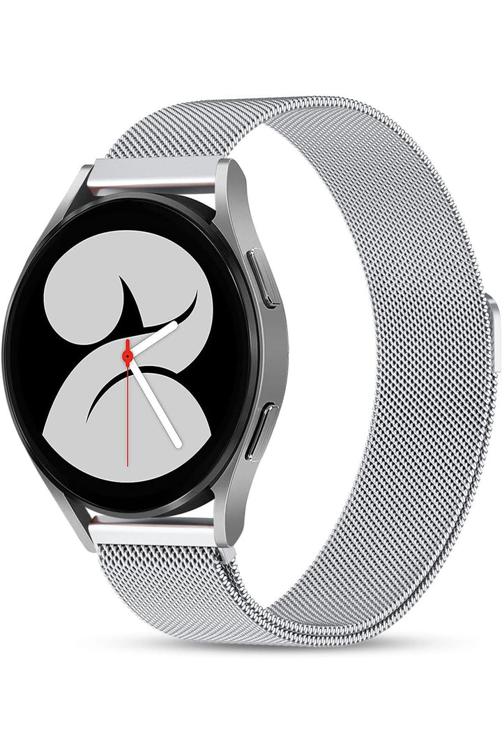 Huawei Watch GT/GT2E/GT2/GT2 Pro/GT3/GT3 Pro/GT4 46mm Uyumlu Kordon Mıknatıslı Parlak İnce Metal