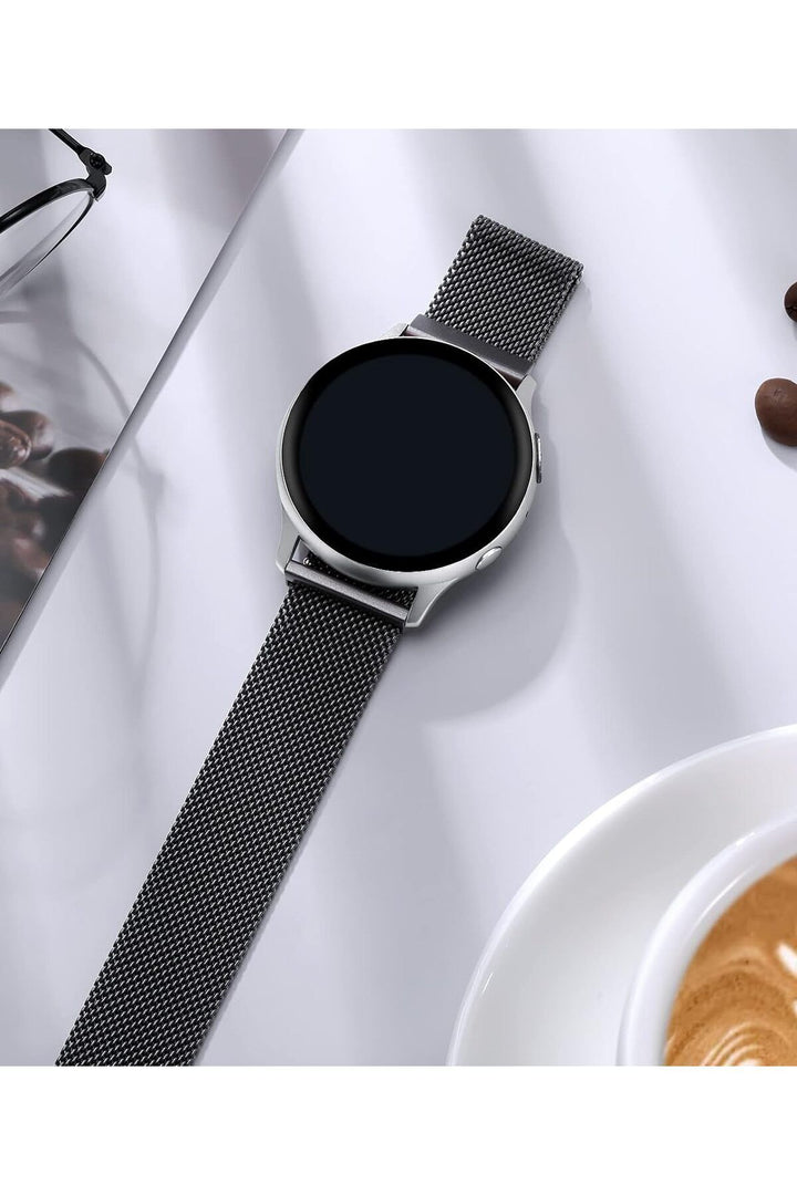 Huawei Watch GT/GT2E/GT2/GT2 Pro/GT3/GT3 Pro/GT4 46mm Uyumlu Kordon Mıknatıslı Parlak İnce Metal