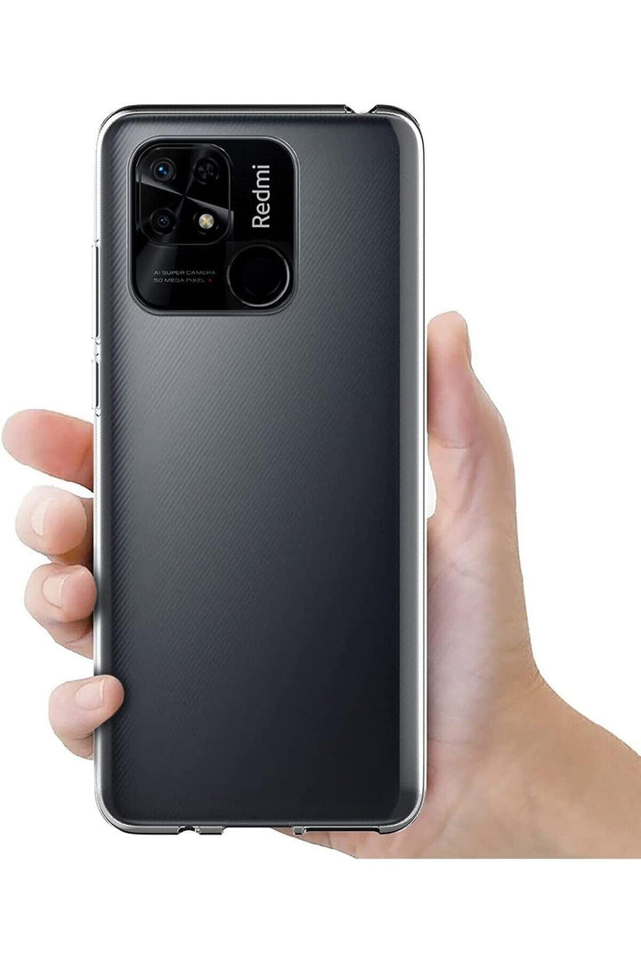 Xiaomi Poco C40 Uyumlu Kılıf 3D Kamera Korumalı Darbe Önleyici Şeffaf Esnek Transparan Silikon