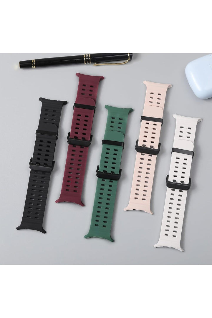 Samsung Galaxy Watch Ultra 47mm Uyumlu Kordon Liquid Silikon Spor Renkli Kordon