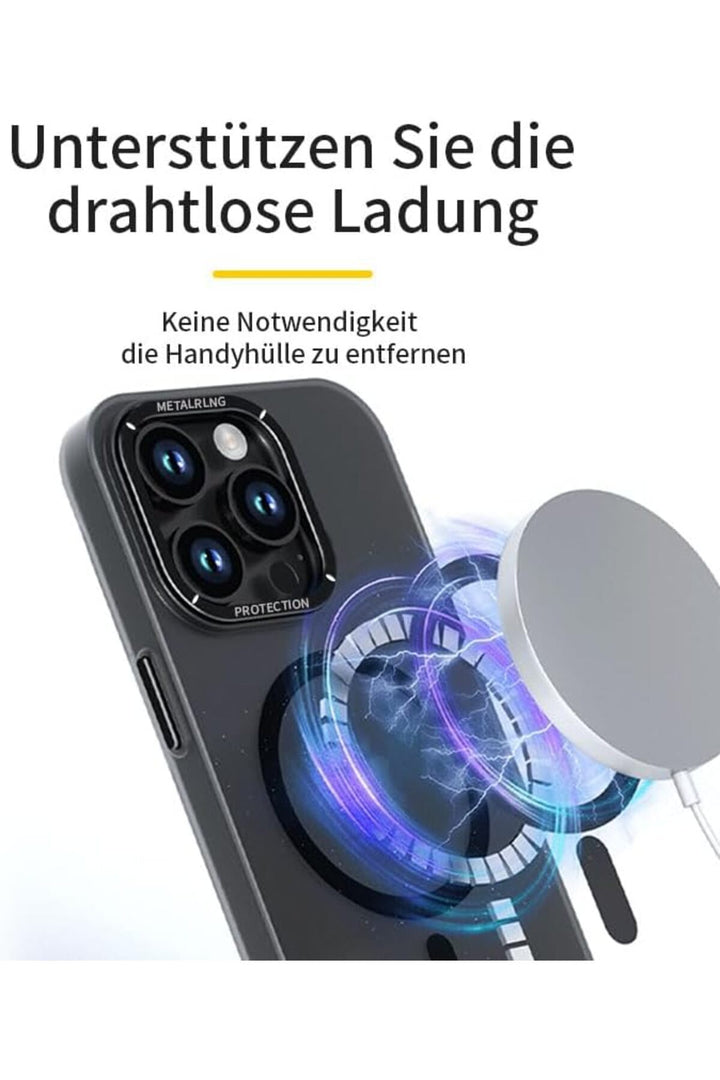iPhone 14 Pro Max Uyumlu Kılıf Metal Kamera Çıkıntılı Mat Magsafe Sararmaya Dayanıklı Koruyucu Kapak