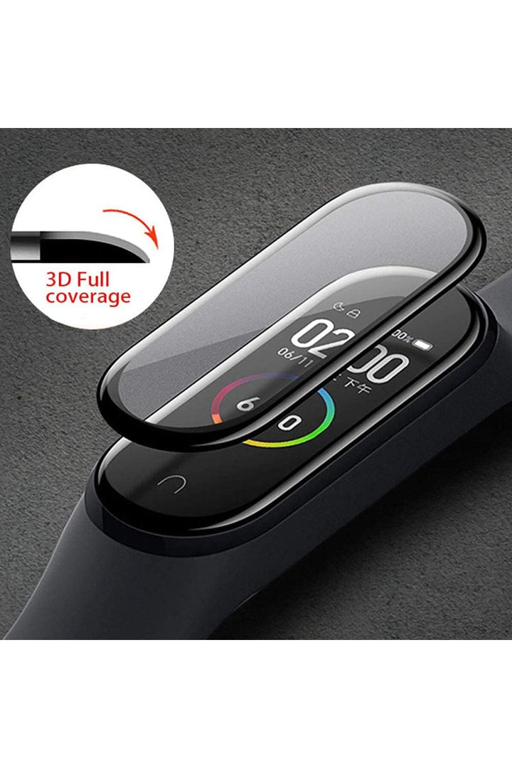 Xiaomi Mi Band 6 Uyumlu Tam Kaplayan Darbelere Karşı Dayanıklı Kırılmaz Cam Nano Ekran Koruyucu