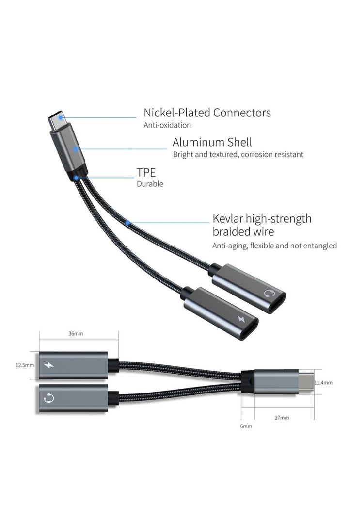 iPhone 15 Pro 15 Plus 15 Pro Max Uyumlu Type-C Kulaklık Çevirici Dönüştürücü Bluetooth Gerektirmez