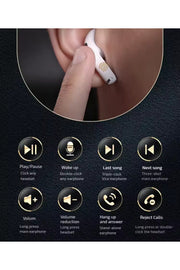 Samsung/iPhone Uyumlu Bluetooth Kulaklık Kulakiçi Kablosuz Kulaklık Beyaz ios ve Android Uyumlu