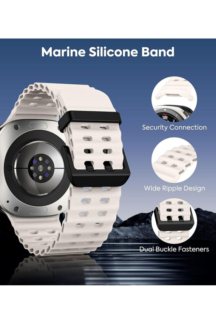 Samsung Galaxy Watch Ultra 47mm Uyumlu Kordon Liquid Silikon Spor Renkli Kordon