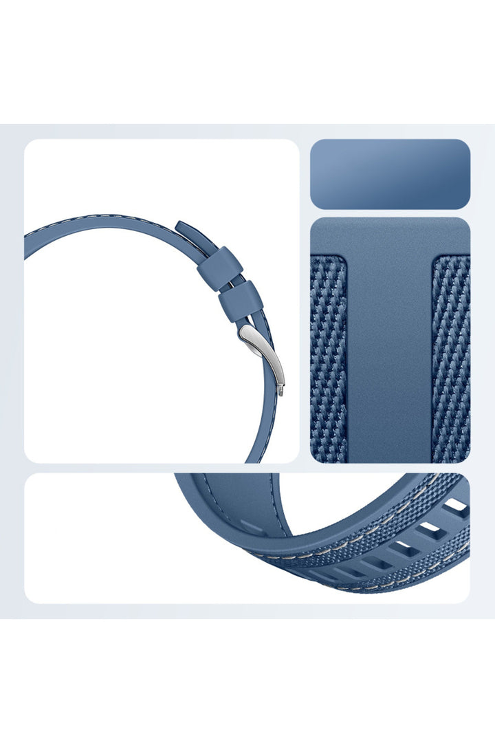 Huawei Watch GT2E/GT2/GT2 Pro/GT3/GT3 Pro/GT4/GT5 46mm Lacivert Kumaş Ayarlanabilir Lansman Kordon
