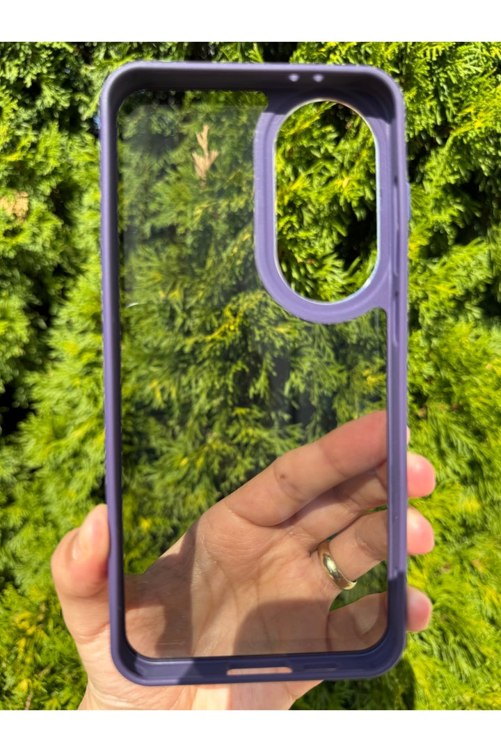 Samsung Galaxy S24 Fe Uyumlu Kılıf Siyah Transparan Şeffaf Kamera Çevresi Metal Koruyucu Silikon