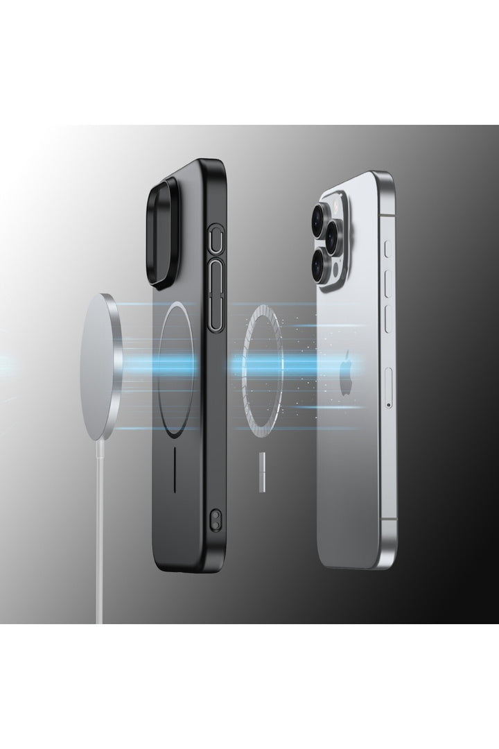 Samsung Galaxy A56 Uyumlu Magsafe Kılıf Sert Mat Koruyucu Kablosuz Şarj Destekli Arka Kapak