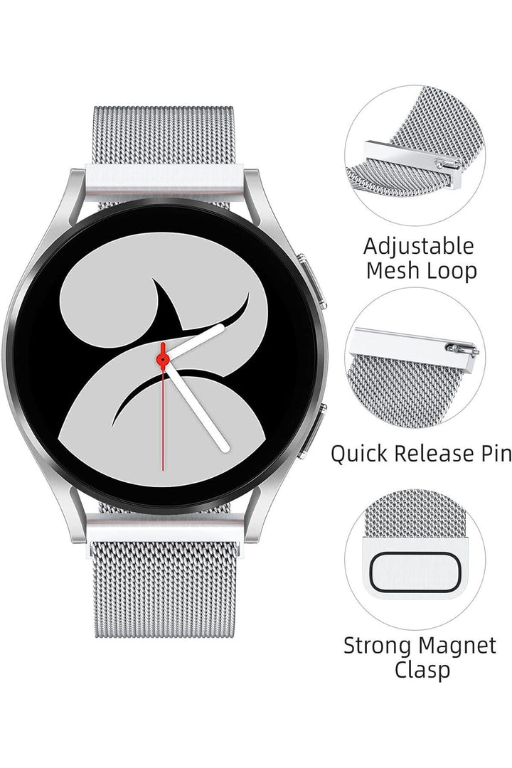 Huawei Watch GT/GT2E/GT2/GT2 Pro/GT3/GT3 Pro/GT4 46mm Uyumlu Metal Ayarlanabilir Mıknatıslı Kordon