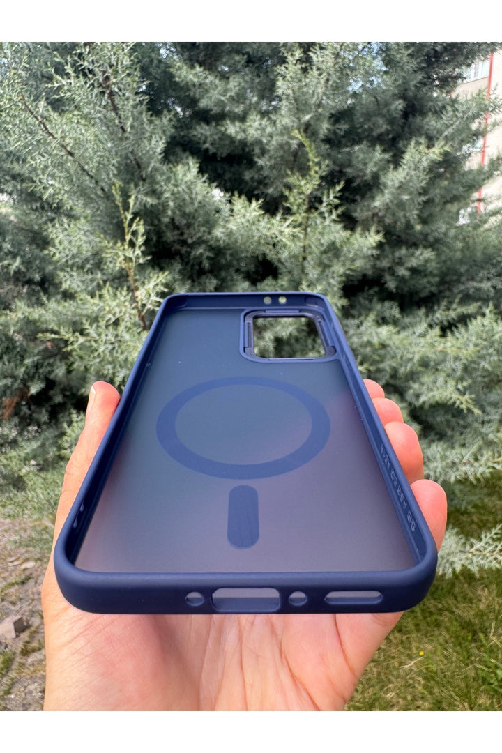 Samsung Galaxy A26 Uyumlu Kılıf Magsafe Renkli Kamera Etrafı Koruyucu Metalik Silikon Sararmaz Kapak