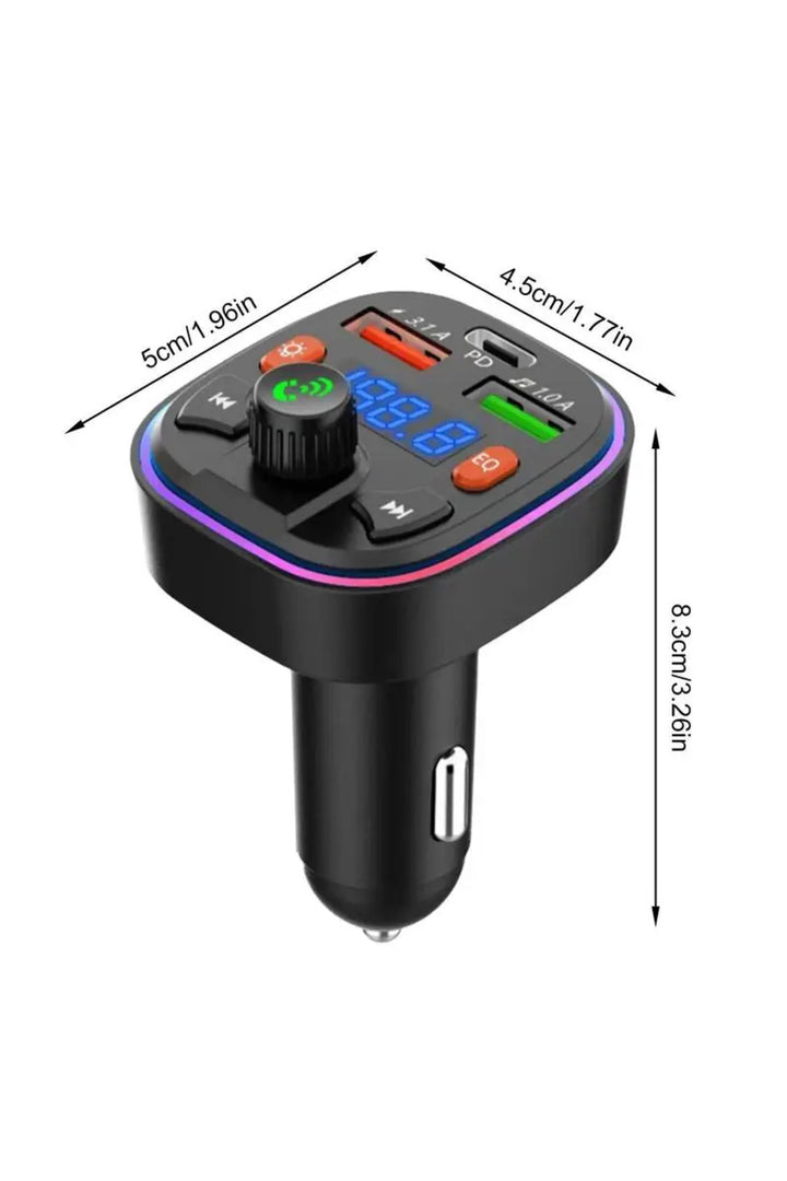 Bluetooth Araç Kiti Araç Fm Transmitter USB Type-C SD Kart MP3 PD Flash Için Uygun Çakmaklık Girişli