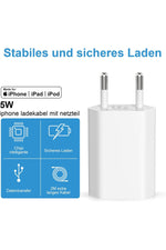 Load image into Gallery viewer, Apple iPad iPhone 4/5/6/7/8/8/Plus/Se/X/Xs/11/12/13/14 Uyumlu 1A 5W Şarj Seti Şarj Aleti Şarj Cihazı
