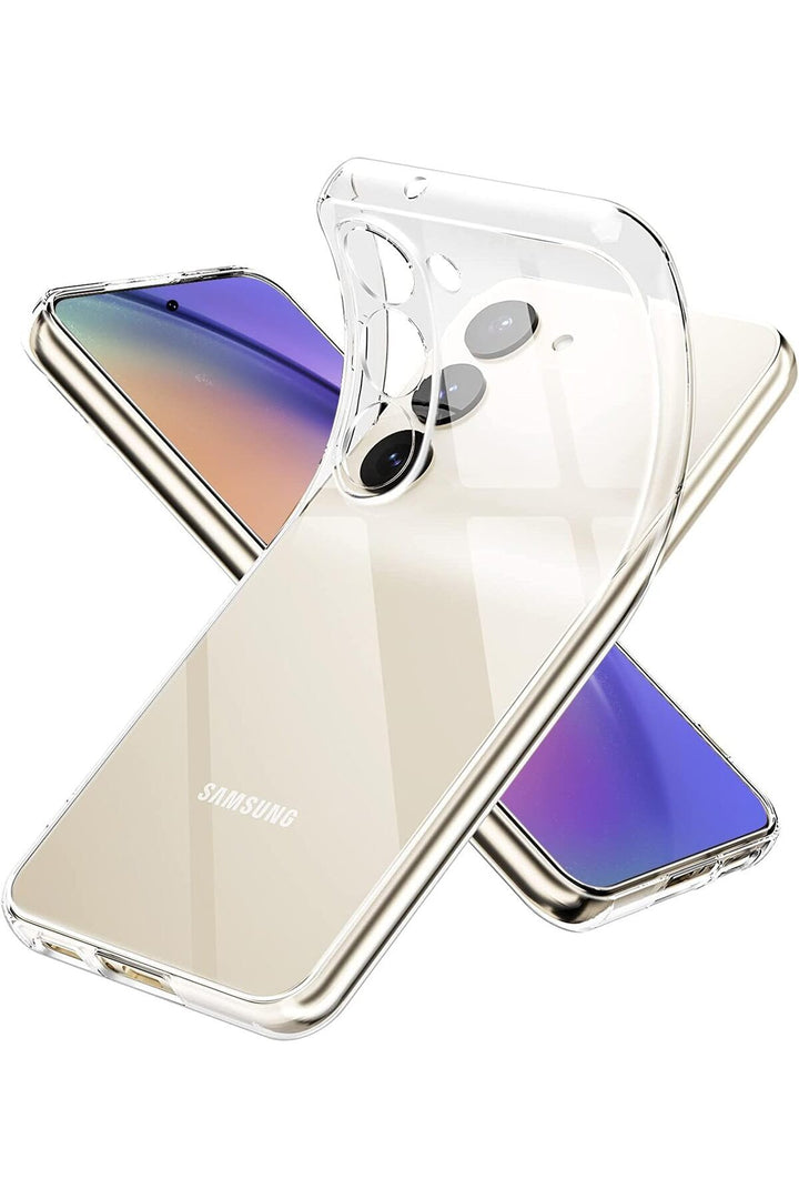 Samsung Galaxy A34 Uyumlu Kılıf 3D Kamera Koruma Darbe Önleyici Şeffaf Esnek Renksiz Silikon Kapak
