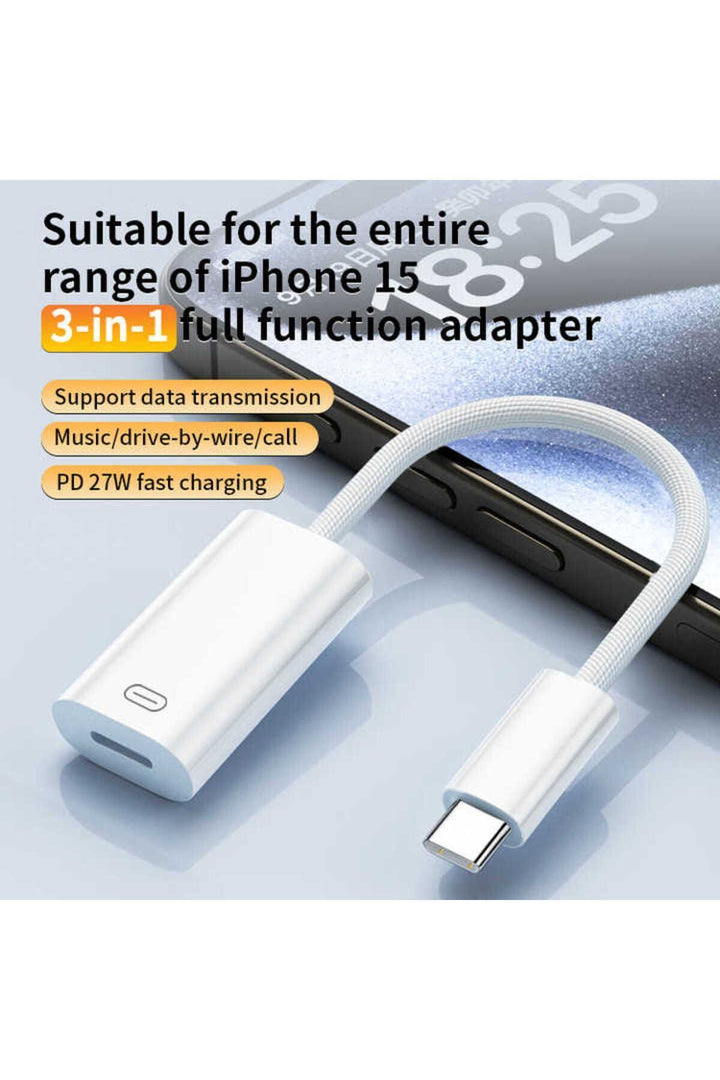 USB-C To Lightning Çevirici Dönüştürücü Adaptör Type-C To Lightning Şarj Dönüştürücü Hasır Kablo