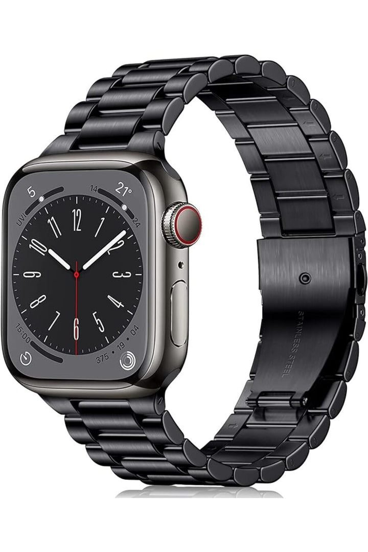 Apple Watch 9 8 7 6 5 4 3 2 1 Se 38mm/40mm/41mm Uyumlu Kordon Ayarlanabilir Parlak Metal Paslanmaz