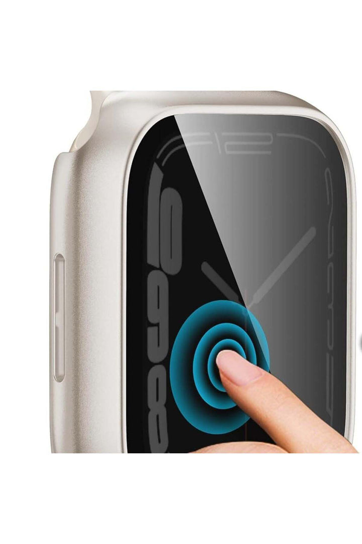 Apple Watch 44mm Uyumlu Kılıf Ekran ve Kasa Koruma Hayalet/Privacy Gizlilik Özellikli Kasa Koruyucu