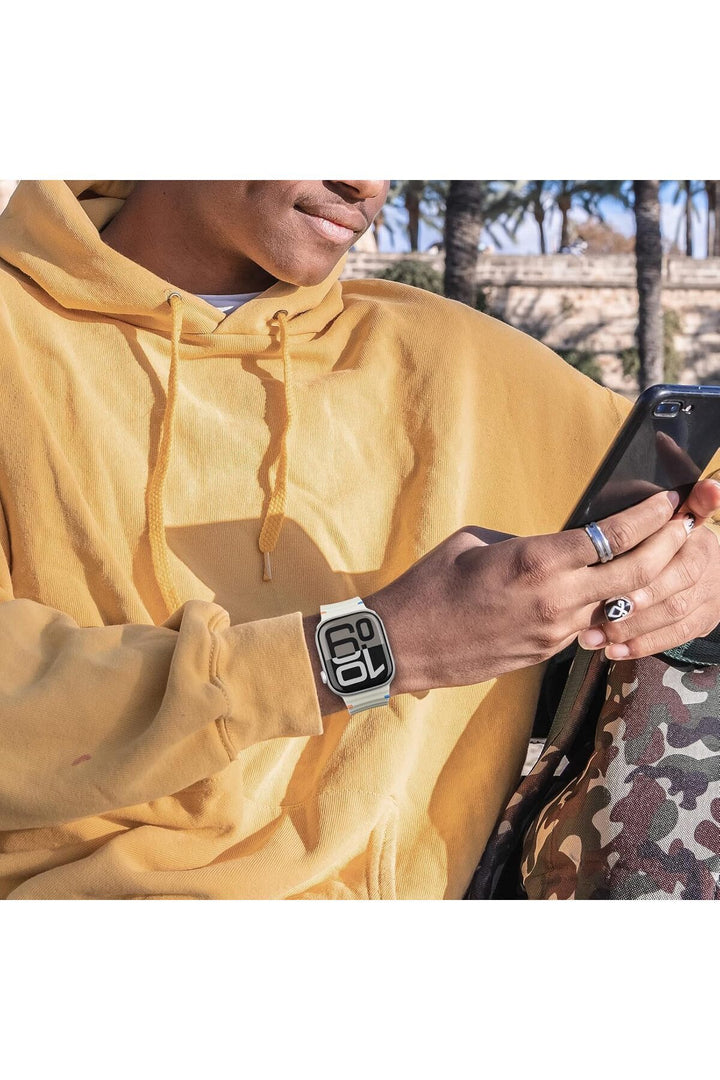 Apple Watch 42/44/45/46/49mm Uyumlu Kordon Esnek Silikon Suya ve Toza Dayanıklı Renkli Ayarlanabilir