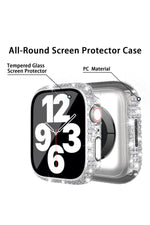 Load image into Gallery viewer, Apple Watch 45mm 7/8/9 Uyumlu Kılıf Ekran ve Kasa Koruyucu Parlak Büyük Taşlı Watch Kasa Koruma
