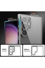 Load image into Gallery viewer, Samsung Galaxy S24 Ultra Uyumlu Kılıf Kenarları Renkli Kamera Korumalı Dayanklı Şeffaf Slikon Kapak
