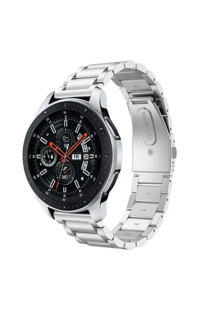 Huawei Watch GT2E/GT2/GT2 Pro/GT3/GT3 Pro/GT4 46mm Uyumlu Kordon Ayarlanablir Paslanmaz Parlak Metal