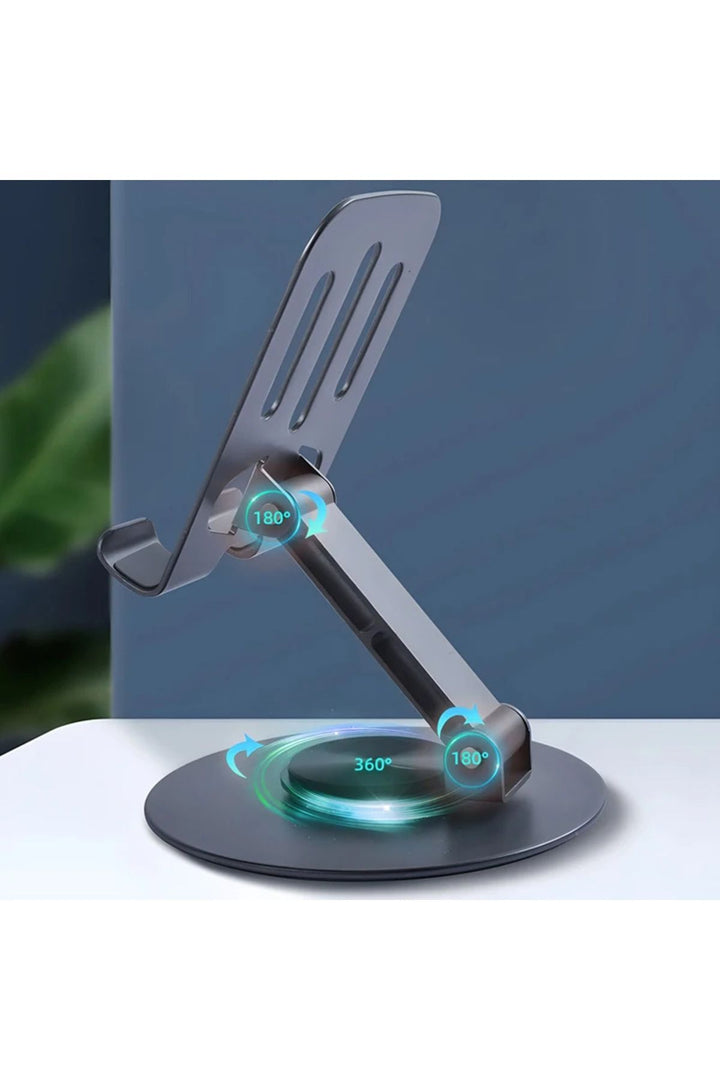 Yüksek Kaliteli Metal Katlanabilr 360 Dönebilen Ayarlanabilir Telefon Tutucu Masa Üstü Tablet Standı