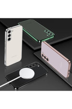 Load image into Gallery viewer, Samsung Galaxy A25 Uyumlu Kılıf Kenarları Renkli Kamera Korumalı Dayanıklı Şeffaf Silikon Kapak
