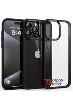 Load image into Gallery viewer, iPhone 15 Pro Max Uyumlu Kılıf Kamera Çevresi Metal Sararmaya Karşı Dayanıklı Koruyucu Silikon Kapak
