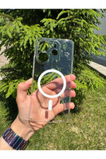 Load image into Gallery viewer, Xiaomi Redmi Note 14 Uyumlu Kılıf Sert Sararmaz Magsafe Kamera Korumalı Koruyucu Dayanıklı Kapak
