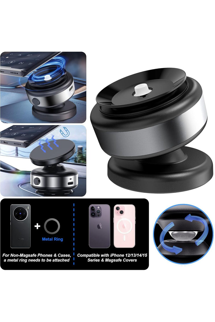 iPhone 12-13-14-15-16 Plus-16-17 Pro Max Uyumlu Elektronik Vakumlu Magsafe Ayarlanabilir Tel Tutucu