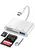 Load image into Gallery viewer, 16/15/Pro Max/Pro/Plus/iPad/MacBook Pro/Air Samsung Uyumlu Type-C To SD/Micro SD/TF/USB Kart Okuyucu

